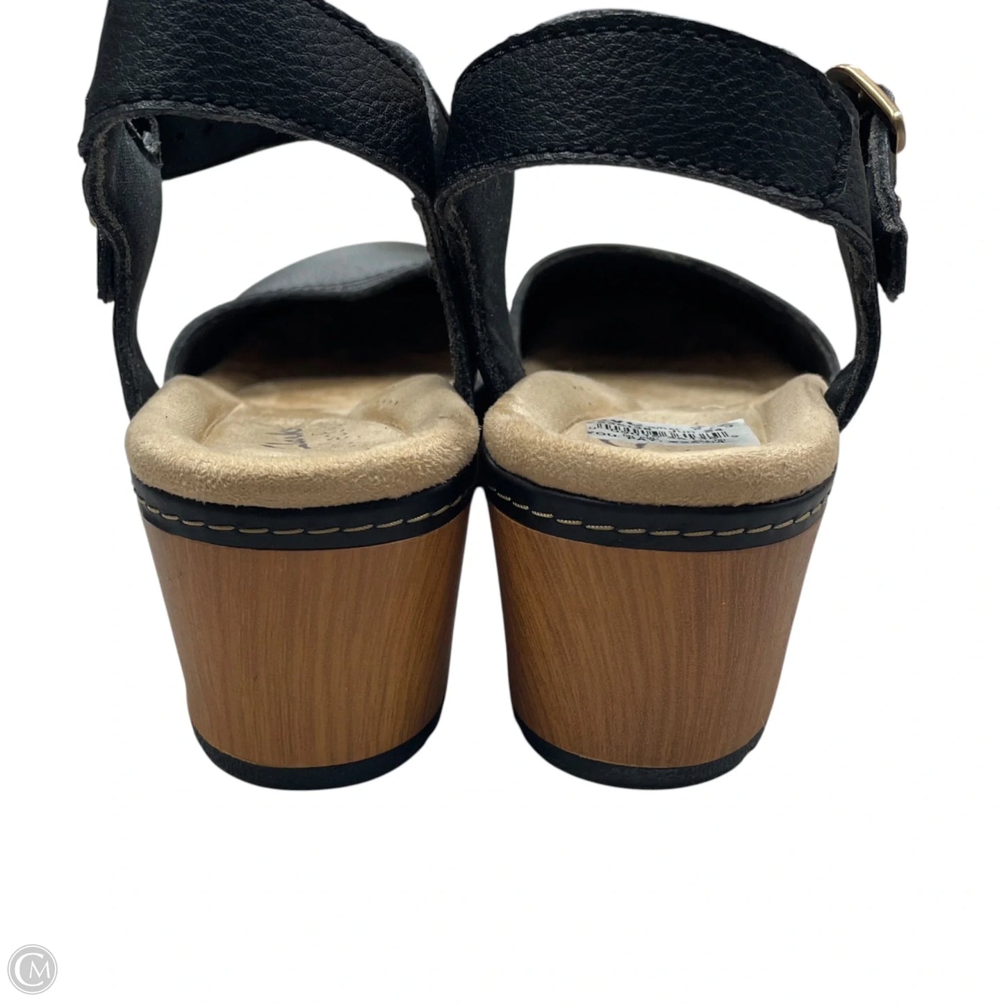 Shoes Heels Block By Clarks In Black & Tan, Size: 8.5