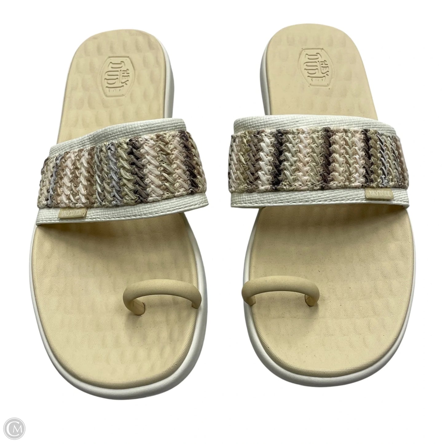 Sandals Flats By Hey Dude In Cream, Size: 10