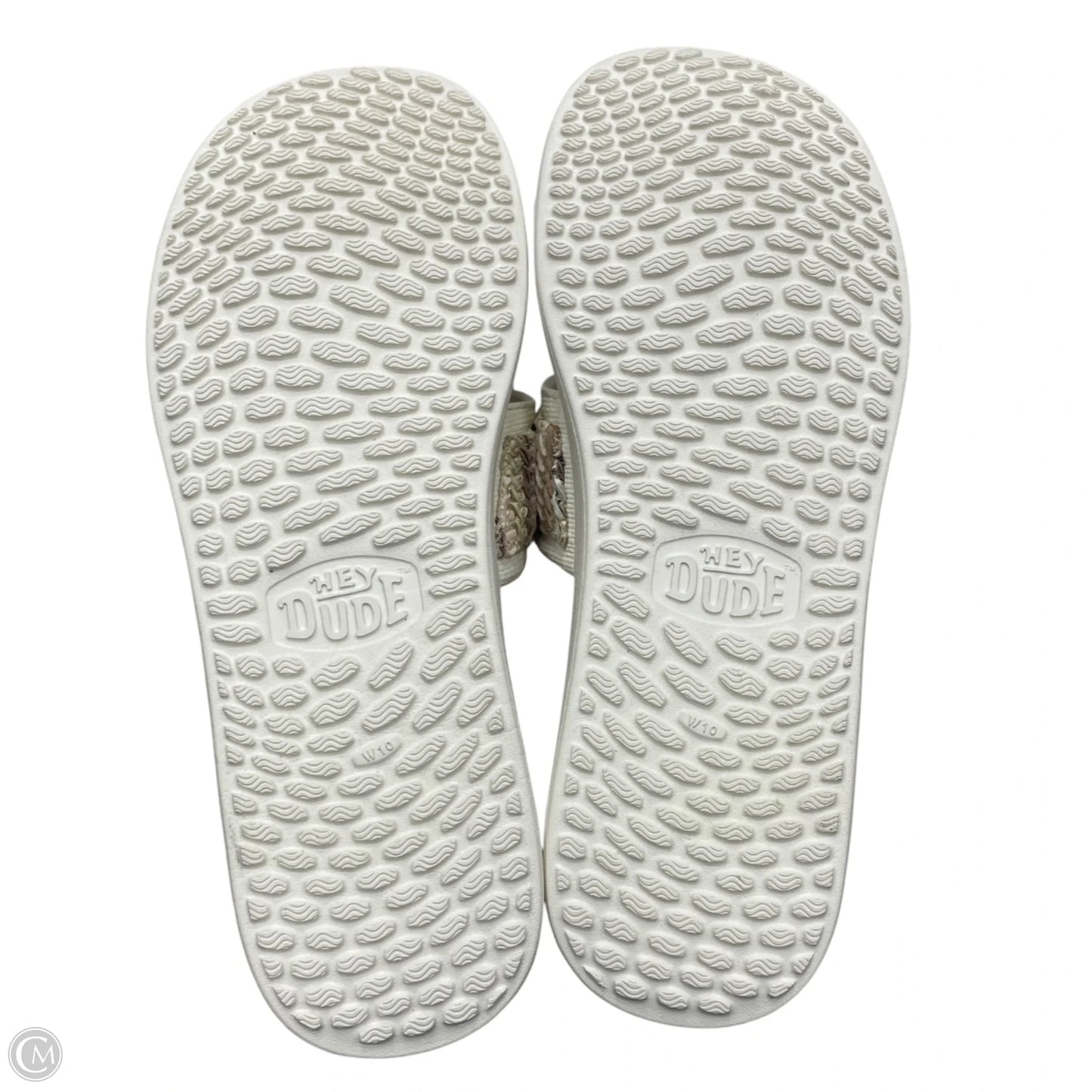 Sandals Flats By Hey Dude In Cream, Size: 10