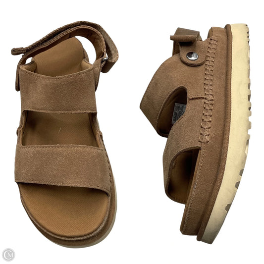 Sandals Designer By Ugg In Brown, Size: 9.5