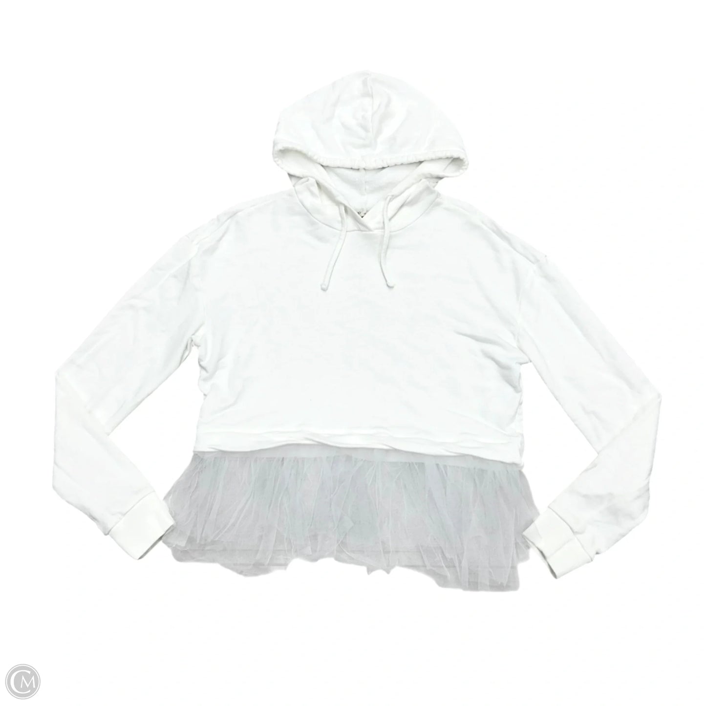 Sweatshirt Hoodie By Pilcro In White, Size: S