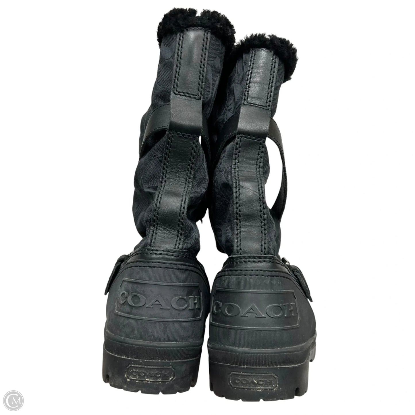 Boots Designer By Coach In Black, Size: 9.5