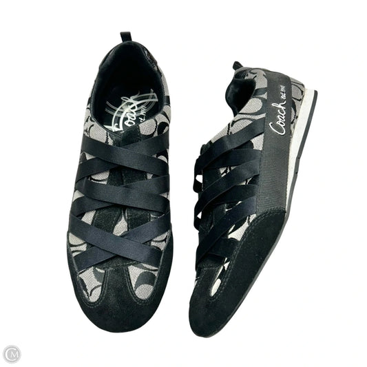 Shoes Designer By Coach In Black & Grey, Size: 9.5