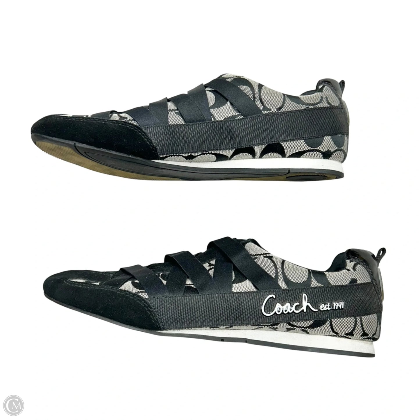 Shoes Designer By Coach In Black & Grey, Size: 9.5