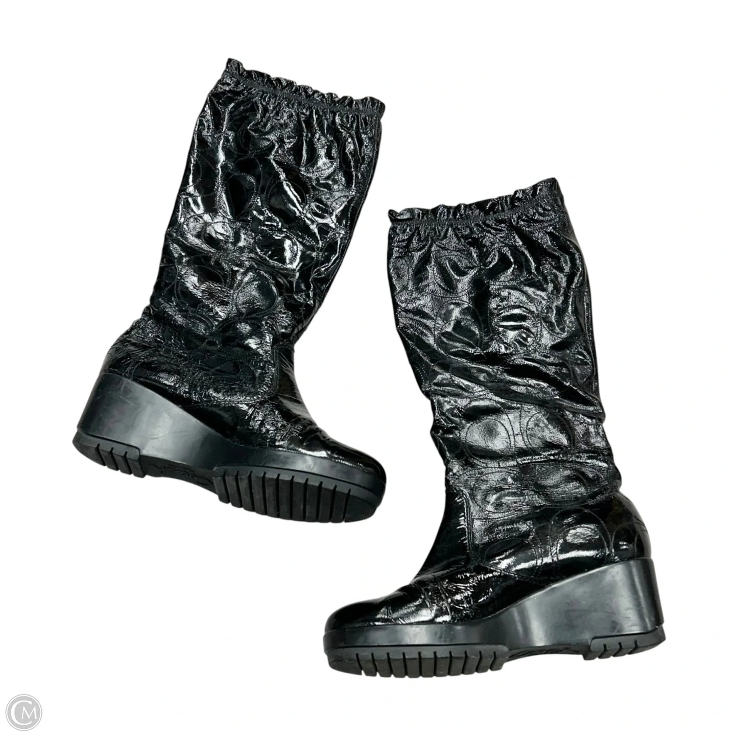 Boots Designer By Coach In Black, Size: 10