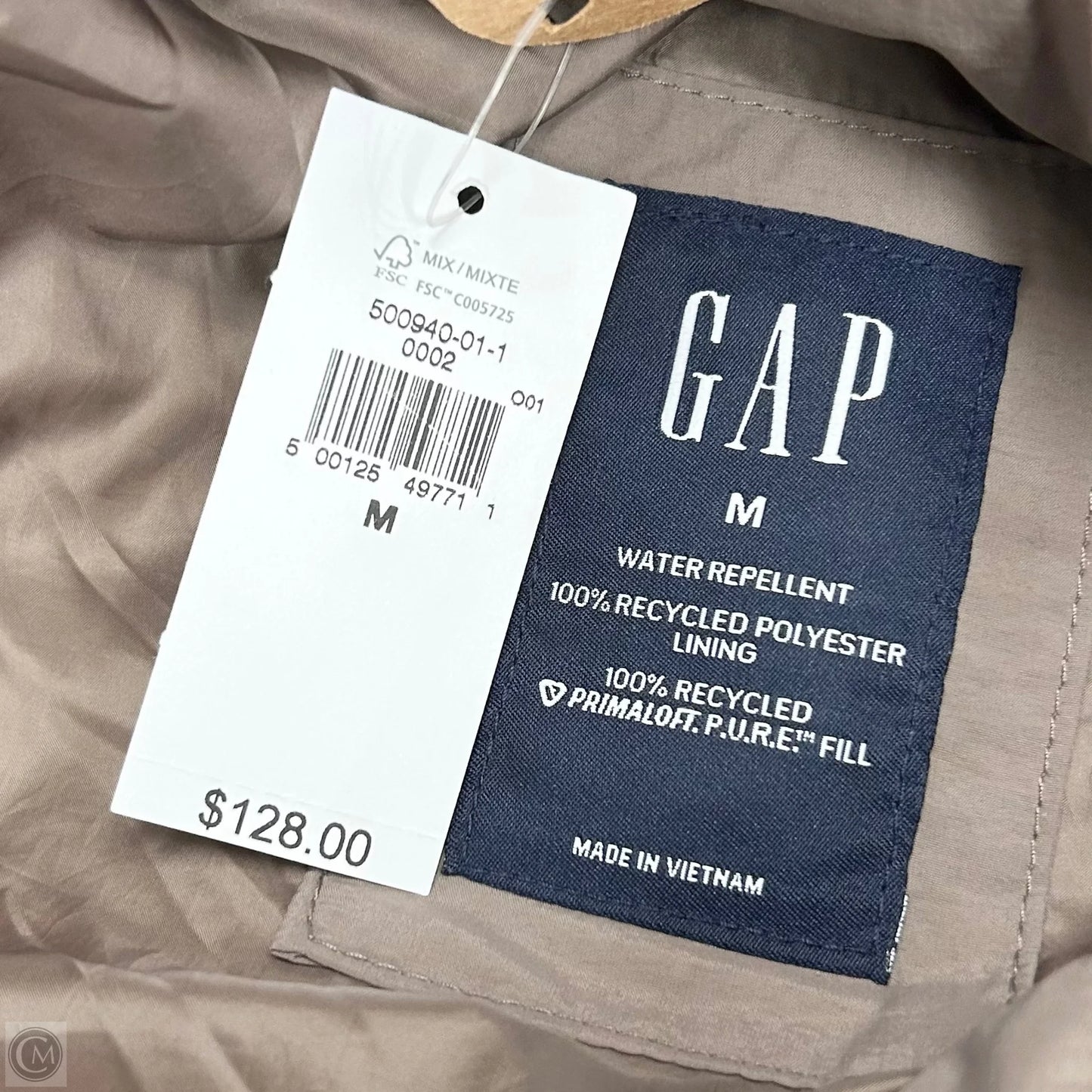 Vest Puffer & Quilted By Gap In Taupe, Size: M