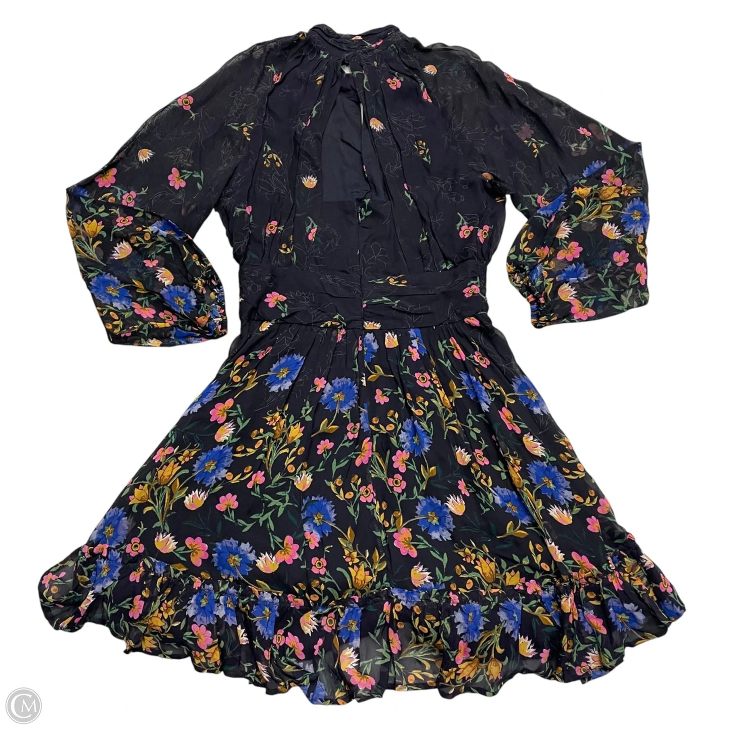Dress Party Short By Anthropologie In Black & Pink, Size: S