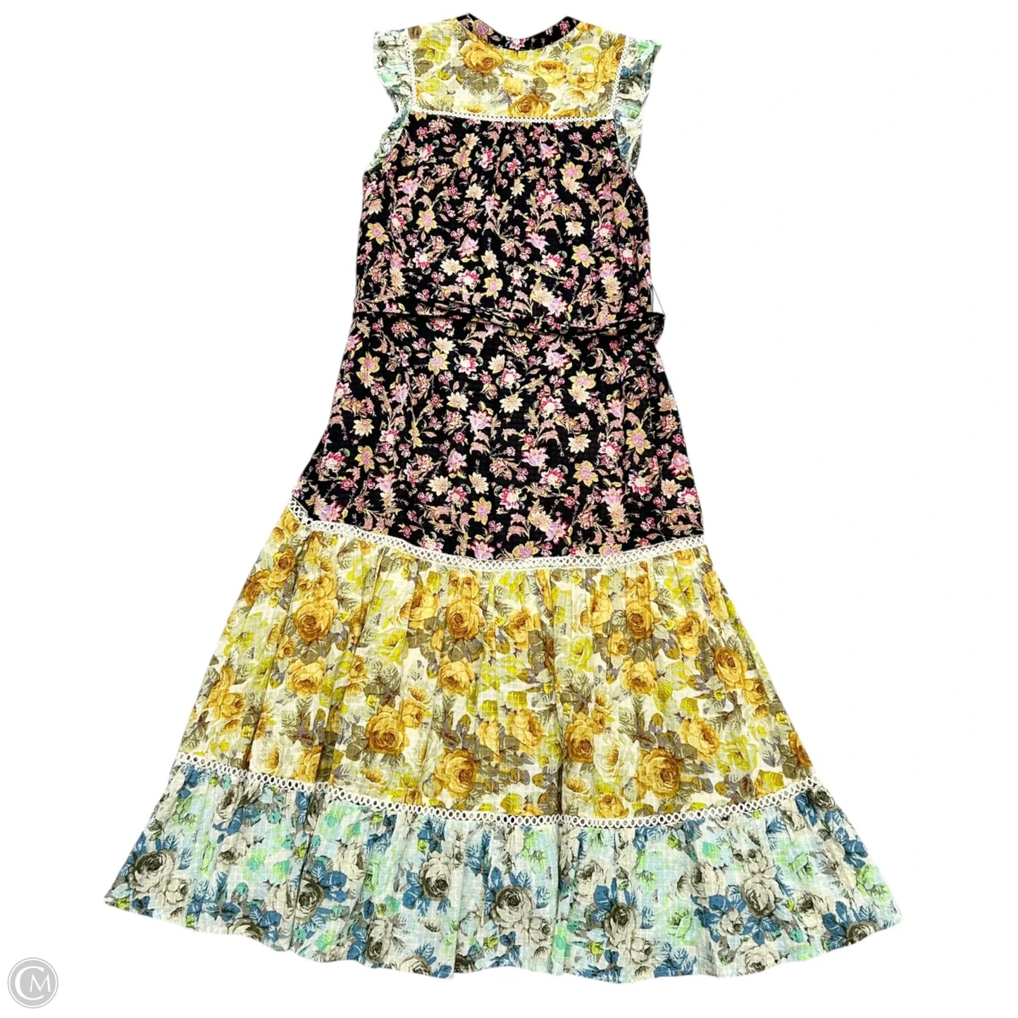 Dress Party Long By Anthropologie In Black & Pink, Size: S