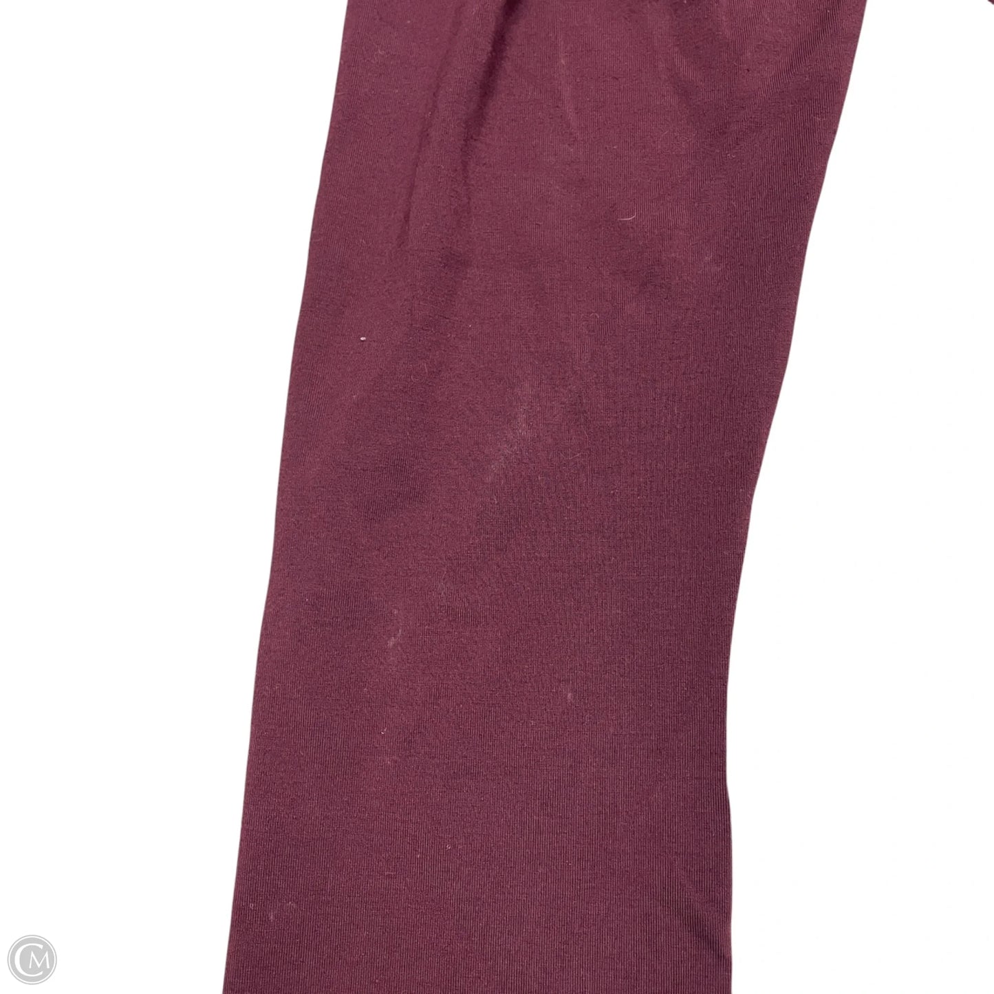 Athletic Leggings By Allbirds In Maroon, Size: S