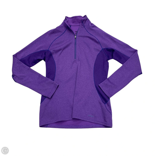 Athletic Top Long Sleeve Collar By Patagonia In Purple, Size: S