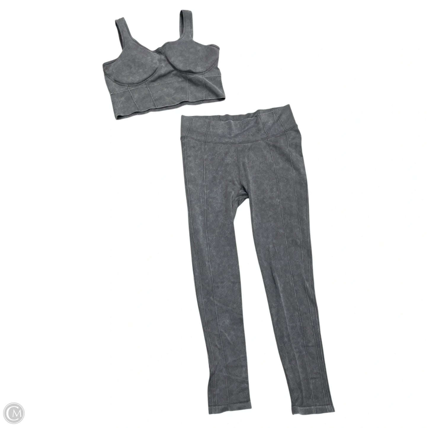 Athletic Pants 2pc By Harmony Balance In Grey, Size: L