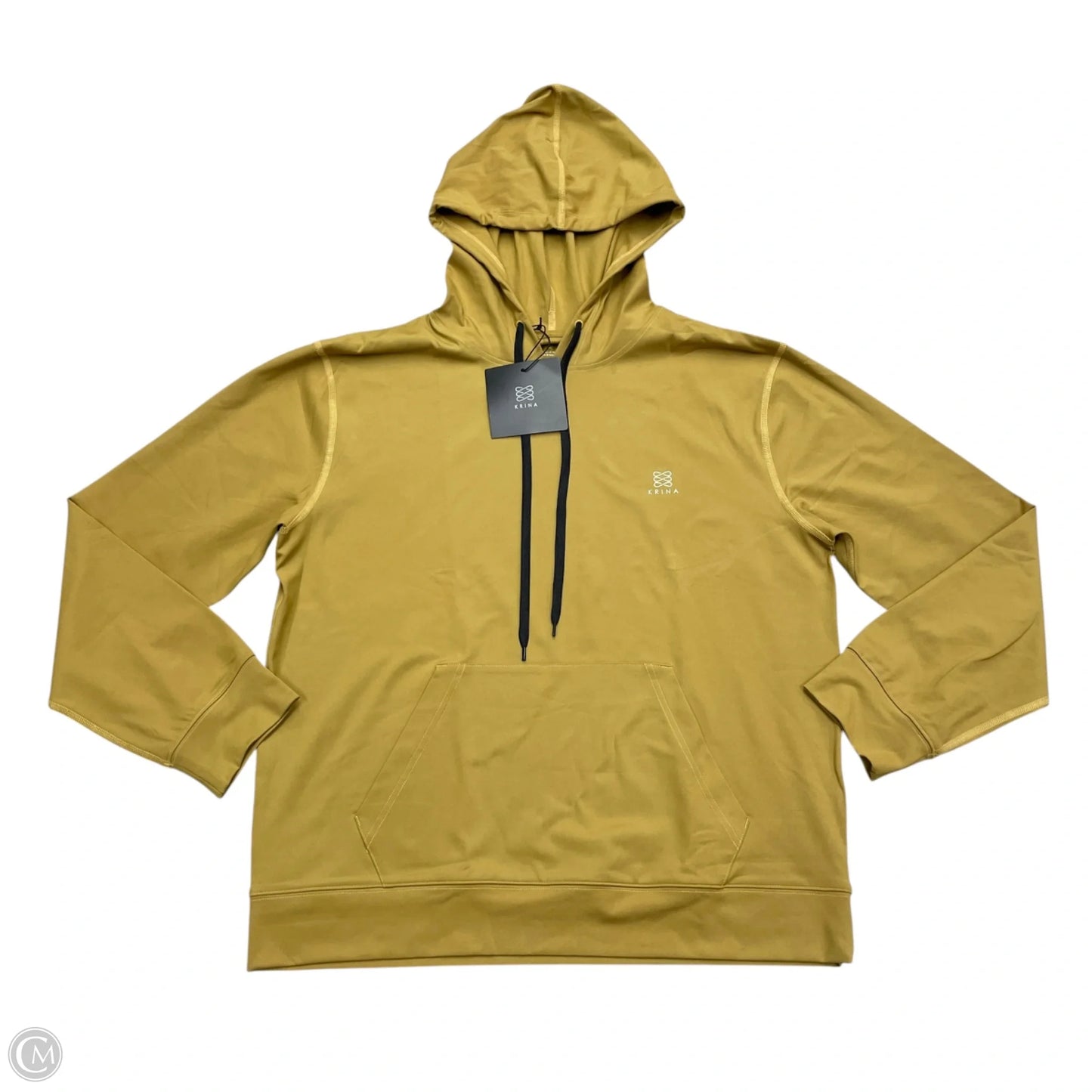 Athletic Sweatshirt Hoodie By Krina In Gold, Size: L