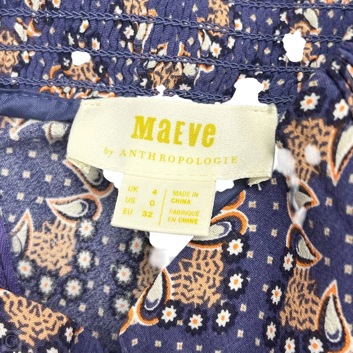 Pants Wide Leg By Maeve In Cream & Purple, Size: 0