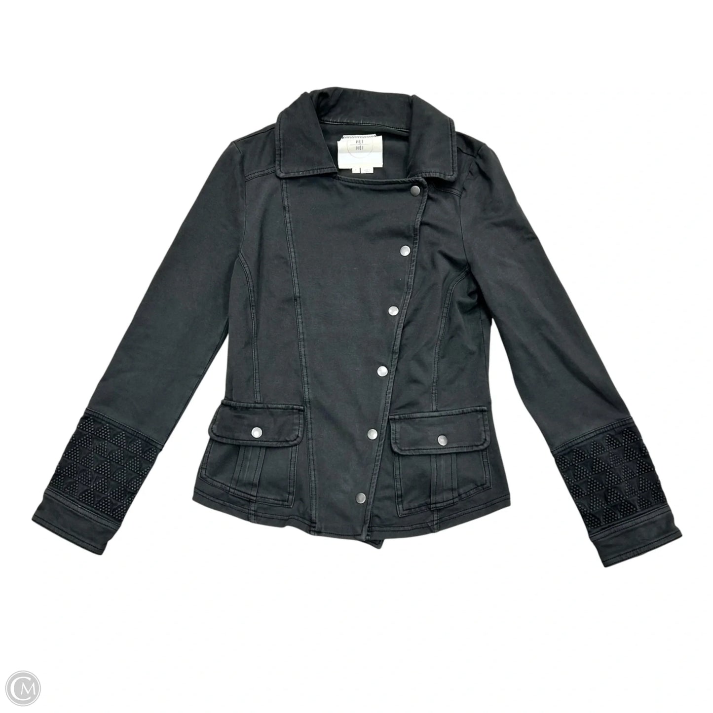 Jacket Moto By Anthropologie In Grey, Size: S