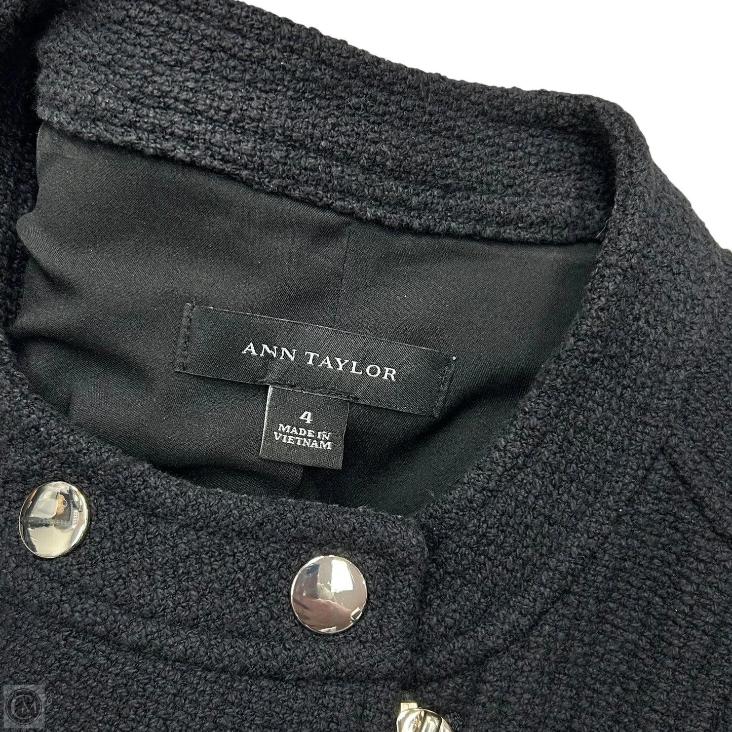 Jacket Other By Ann Taylor In Black, Size: S