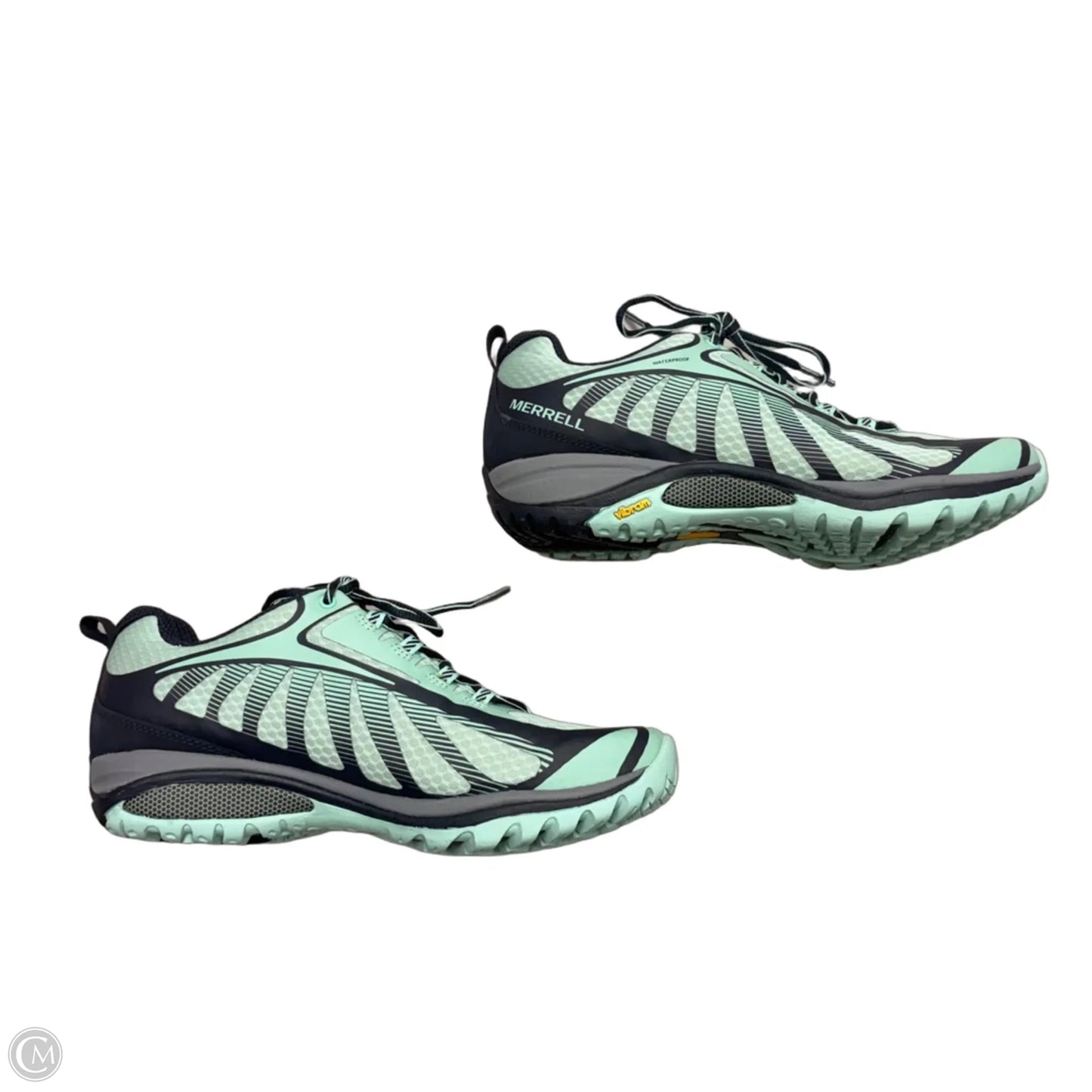 Shoes Hiking By Merrell In Teal, Size: 9
