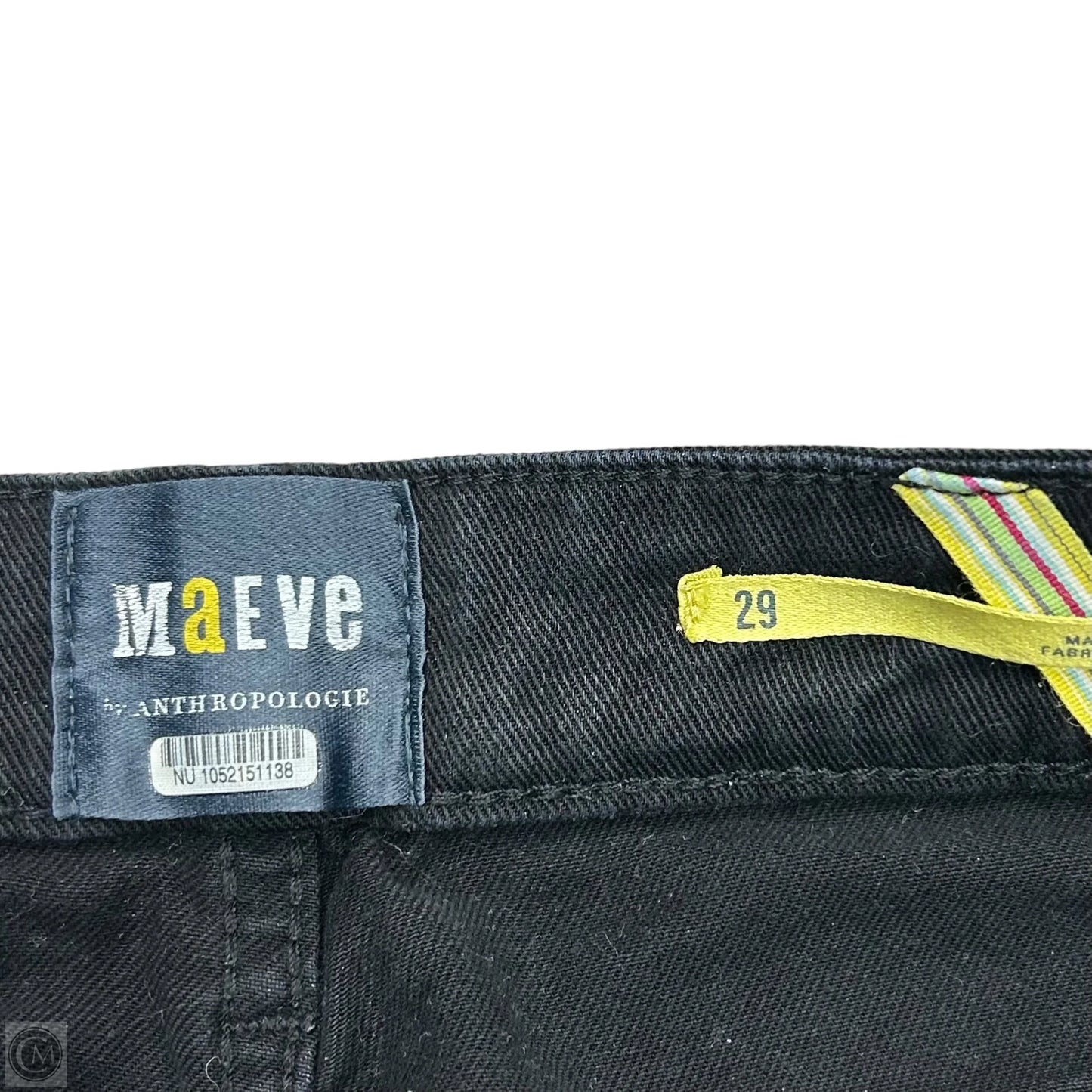 Jeans Wide Leg By Maeve In Black Denim, Size: 8