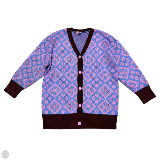 Sweater Cardigan Designer By Kate Spade In Blue & Pink, Size: Xs