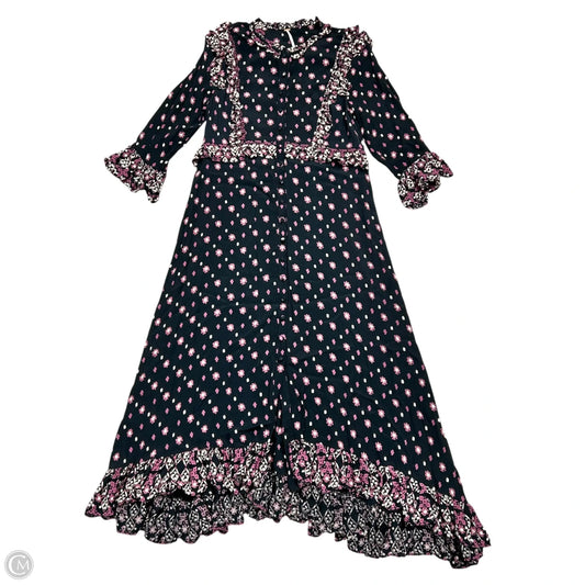 Dress Casual Maxi By Free People In Black & Purple, Size: S