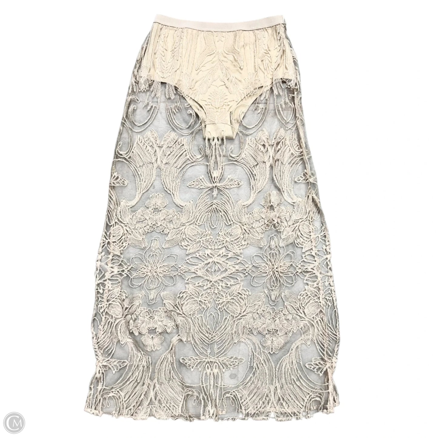 Skirt Maxi By Anthropologie In Tan, Size: S