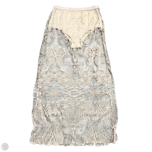 Skirt Maxi By Anthropologie In Tan, Size: S