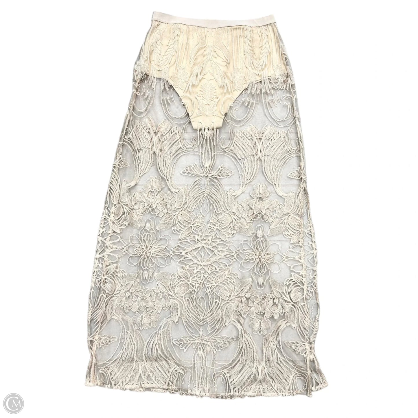 Skirt Maxi By Anthropologie In Tan, Size: S