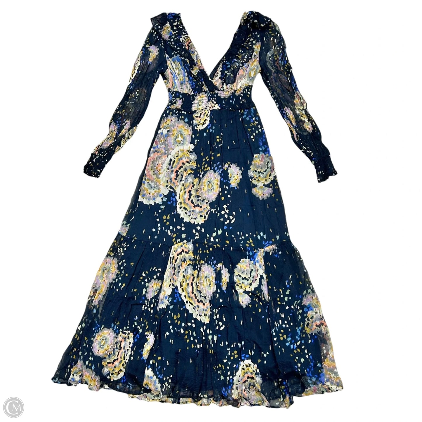 Dress Party Long By Anthropologie In Navy, Size: Xs