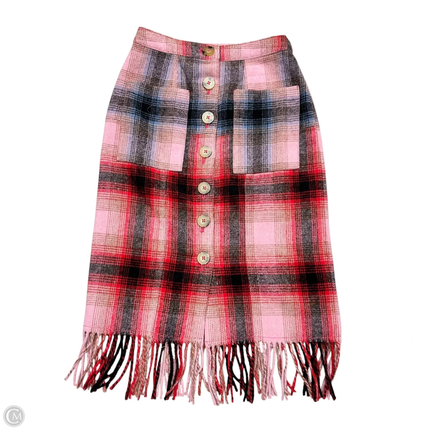 Skirt Midi By Maeve In Pink & Red, Size: 2