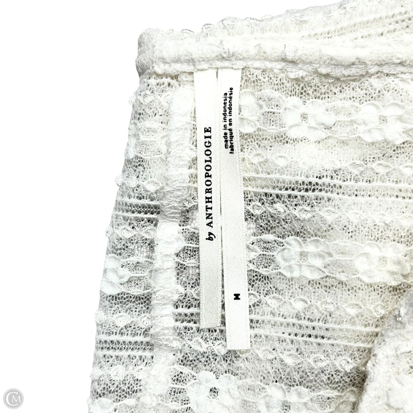 Top Long Sleeve By Anthropologie In Ivory, Size: M