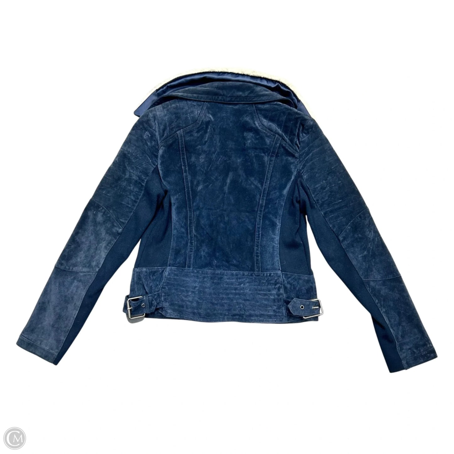 Jacket Moto By Lucky Brand In Blue, Size: S