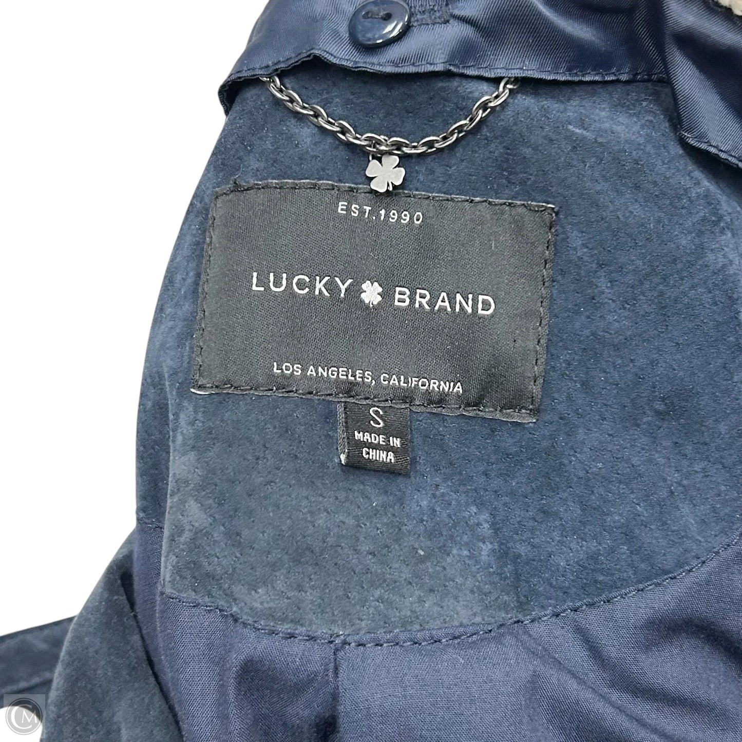 Jacket Moto By Lucky Brand In Blue, Size: S