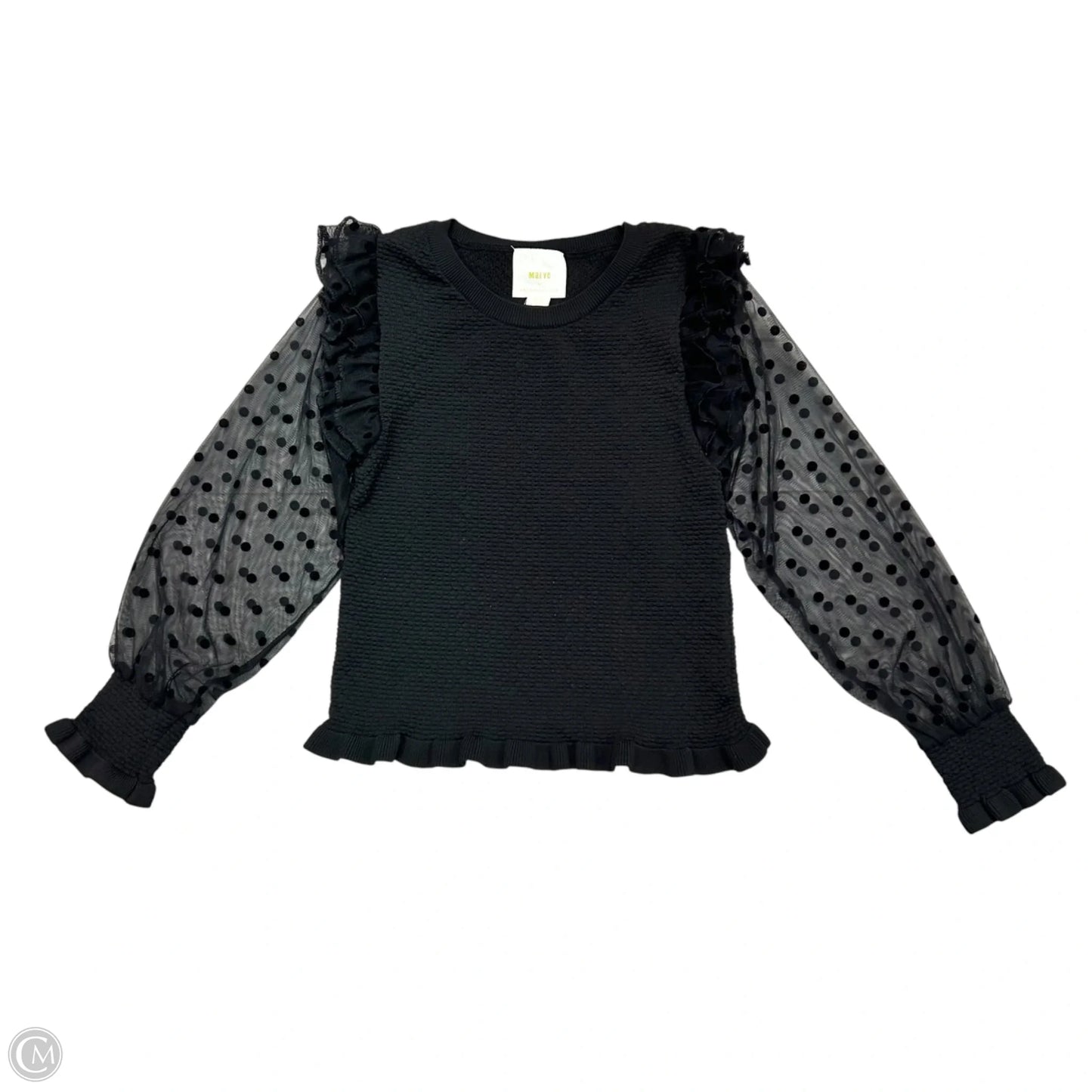 Top Long Sleeve By Maeve In Black, Size: M