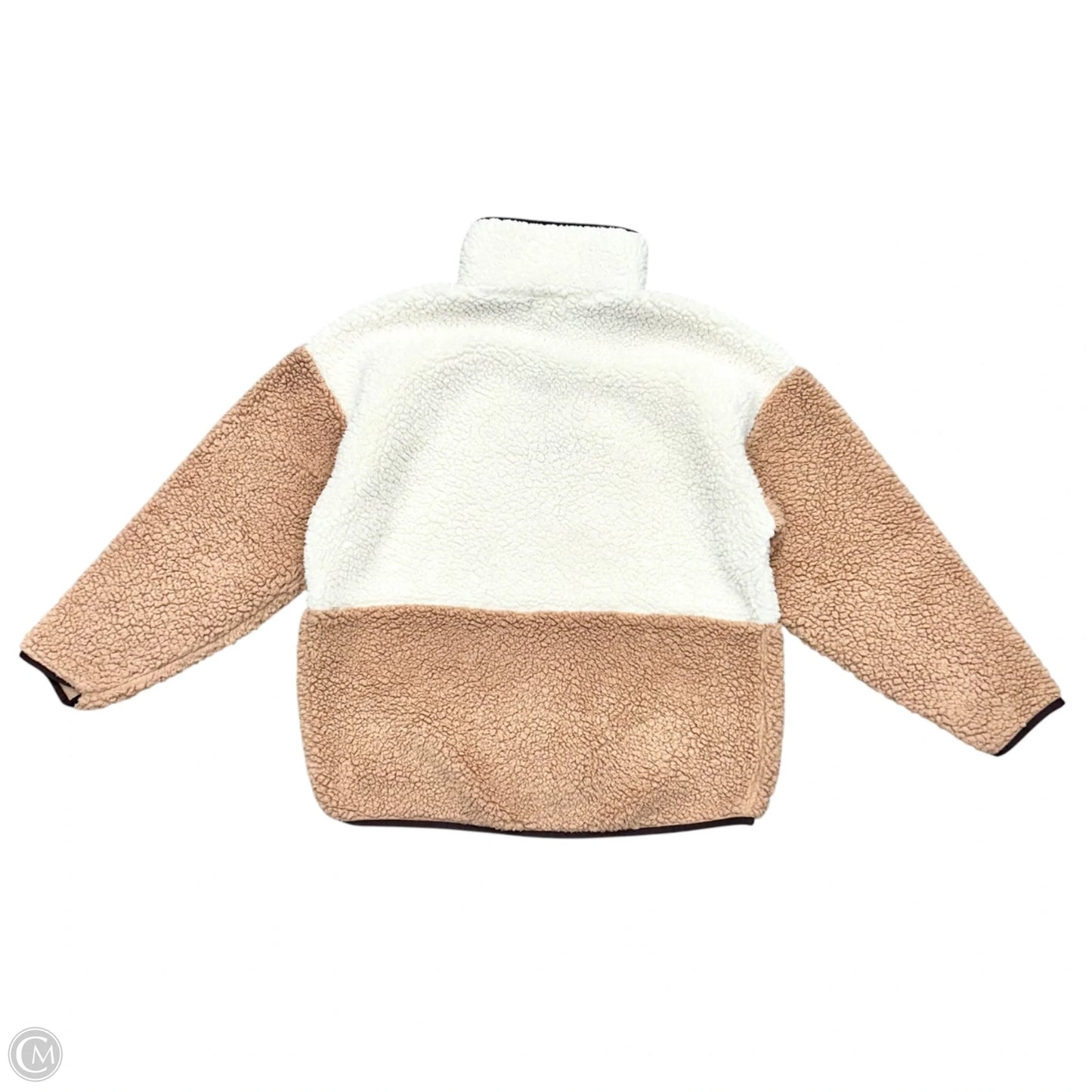 Jacket Faux Fur & Sherpa By Lou And Grey In Tan & White, Size: S