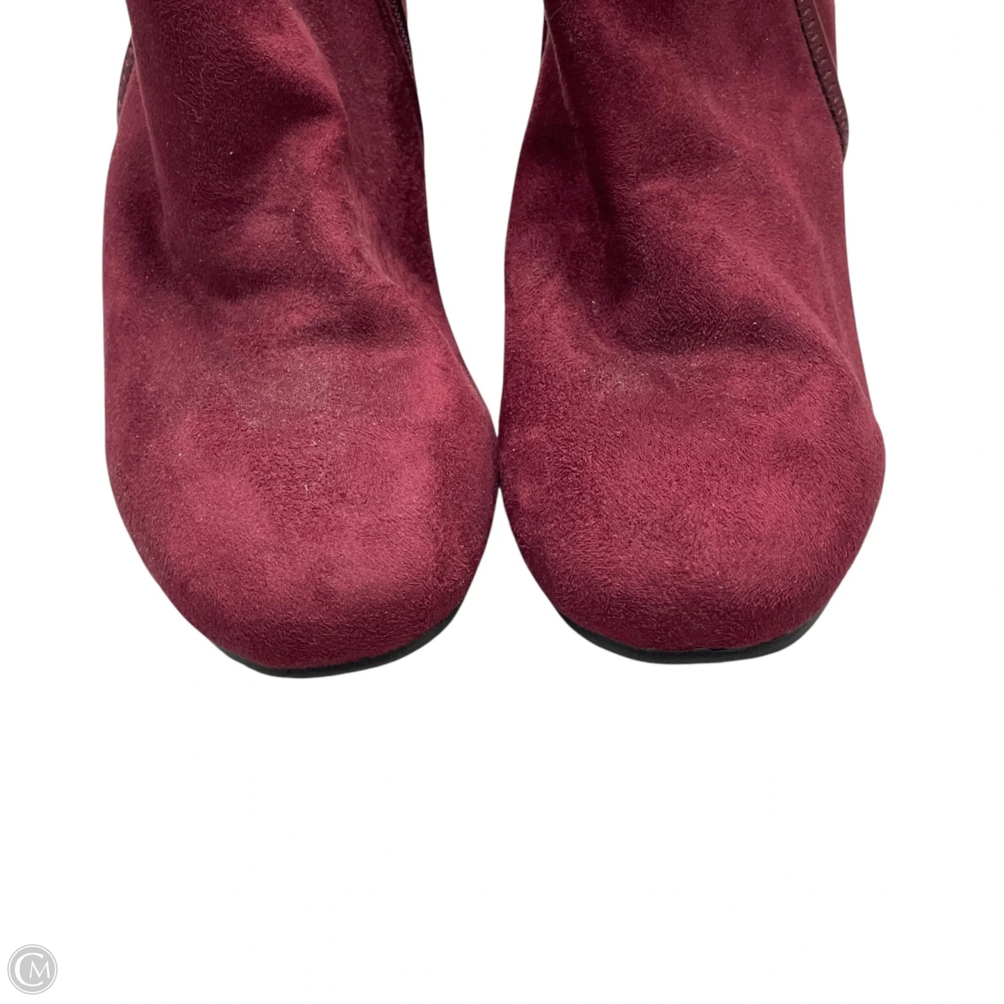Boots Ankle Heels By White Mountain In Maroon, Size: 8