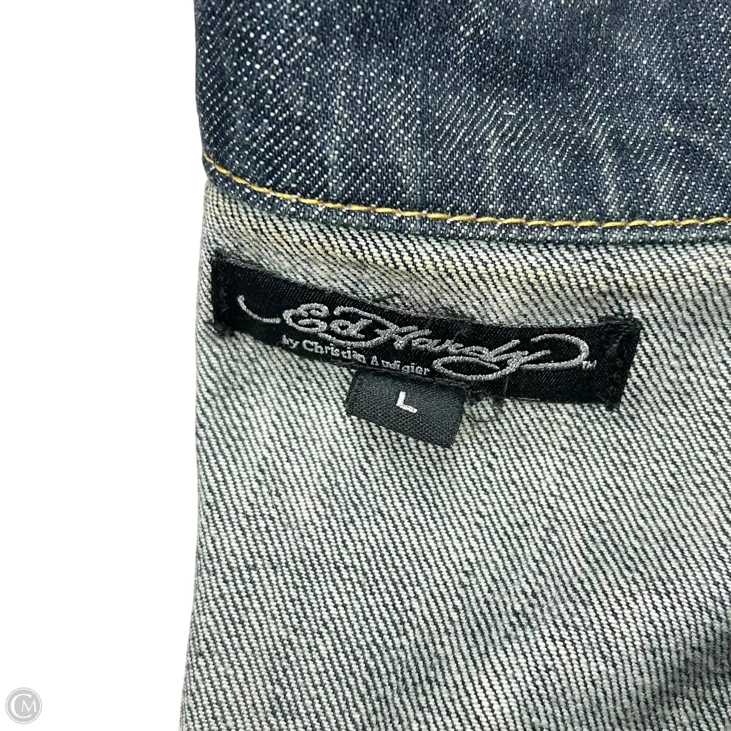 Jacket Denim By Ed Hardy In Blue Denim, Size: M