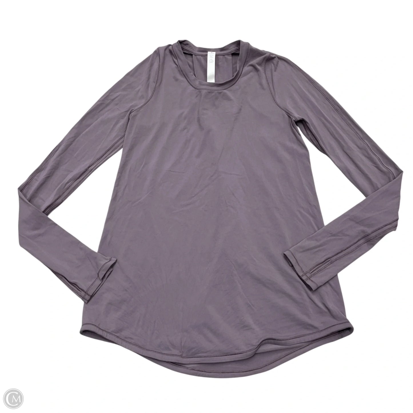 Athletic Top Long Sleeve Collar By Lululemon In Purple, Size: Xs