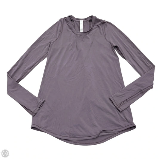 Athletic Top Long Sleeve Collar By Lululemon In Purple, Size: Xs