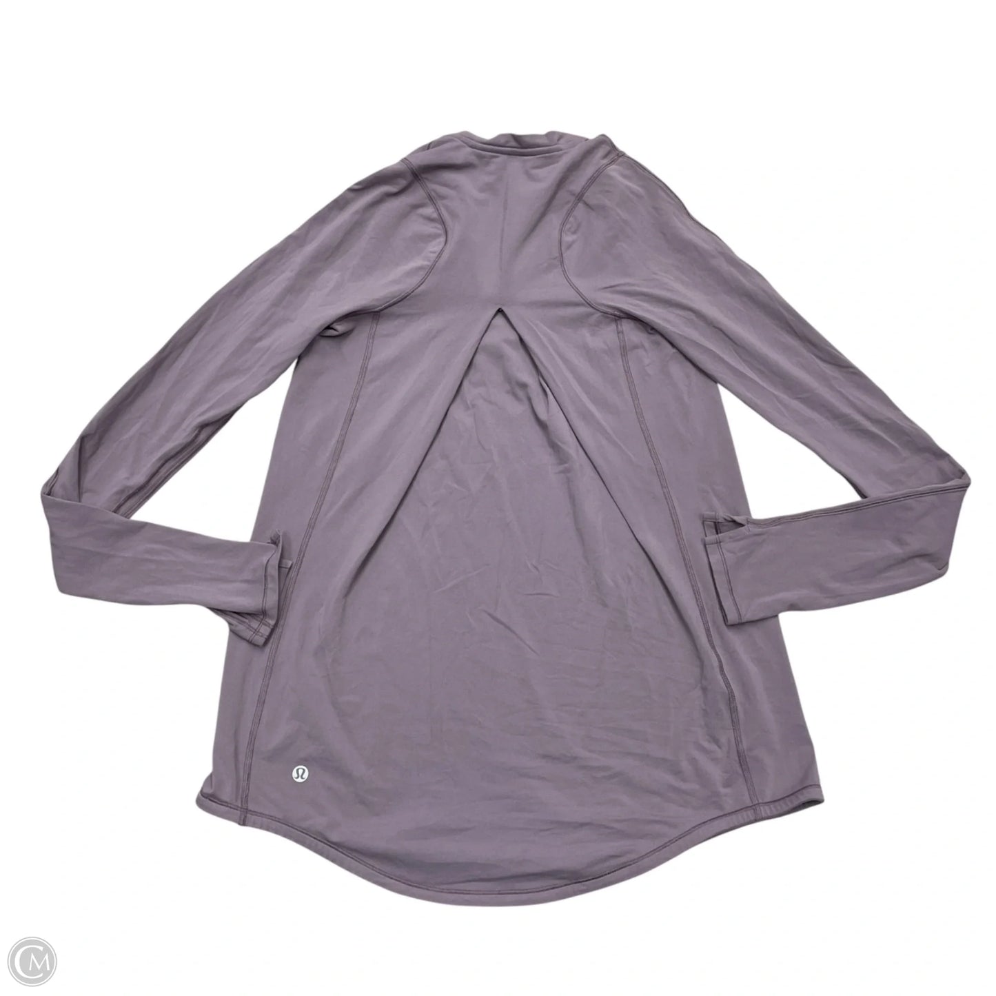 Athletic Top Long Sleeve Collar By Lululemon In Purple, Size: Xs