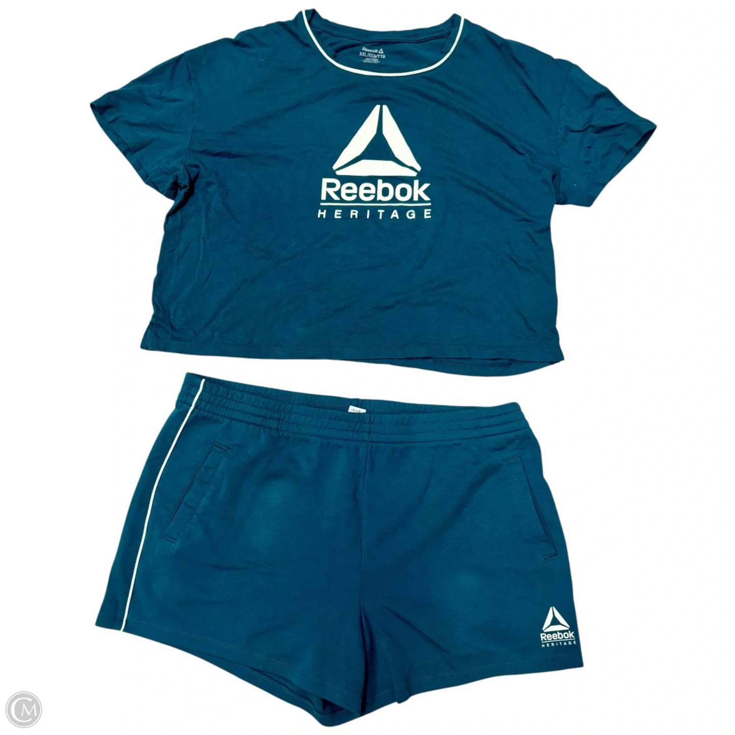 Athletic Shorts 2pc By Reebok In Teal, Size: 2x