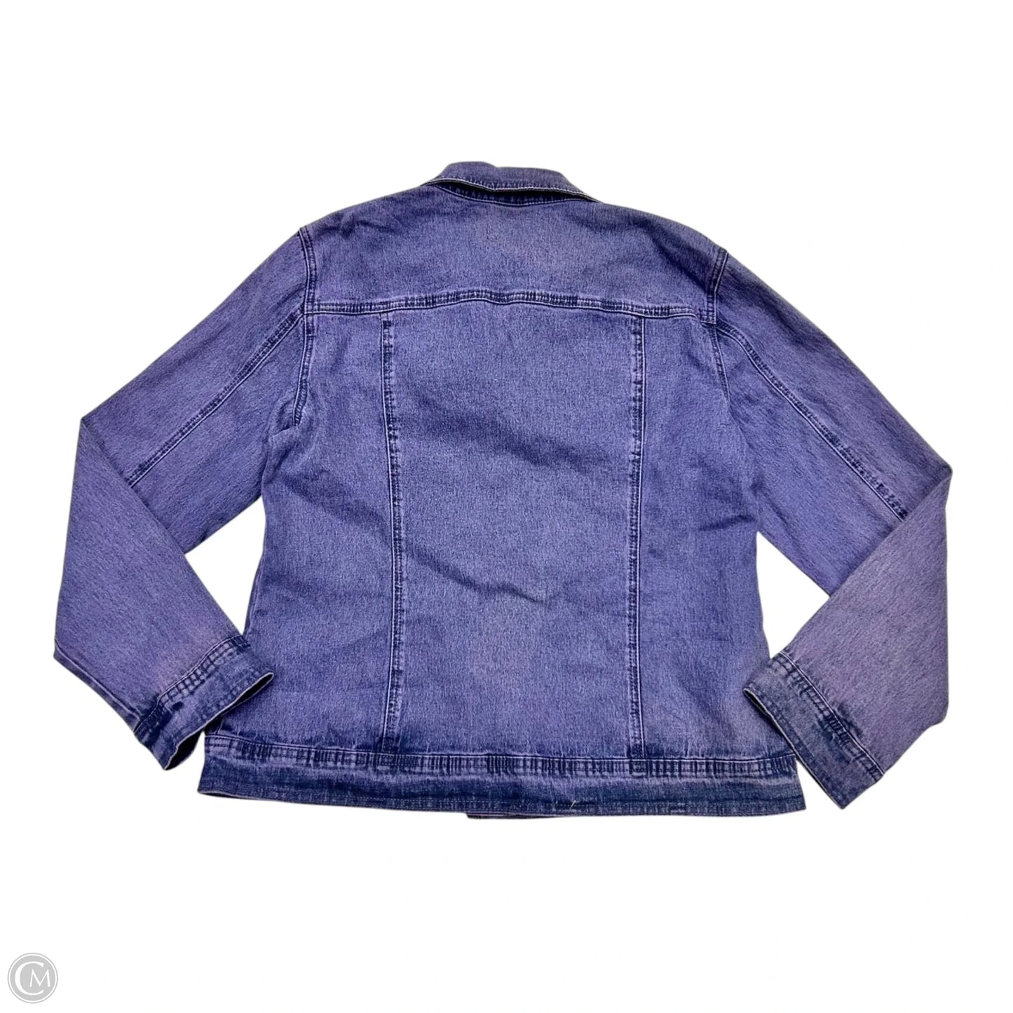 Jacket Denim By Dg2 In Purple Denim, Size: M
