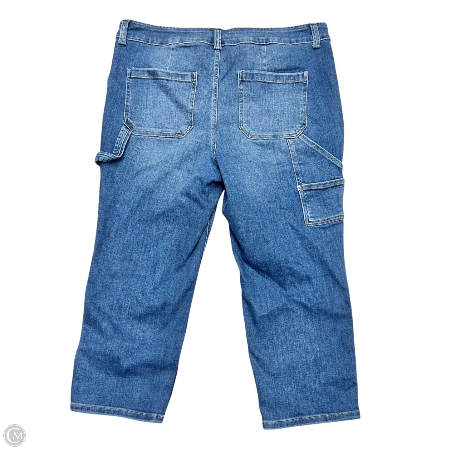 Jeans Straight By Edgely In Blue Denim, Size: 20