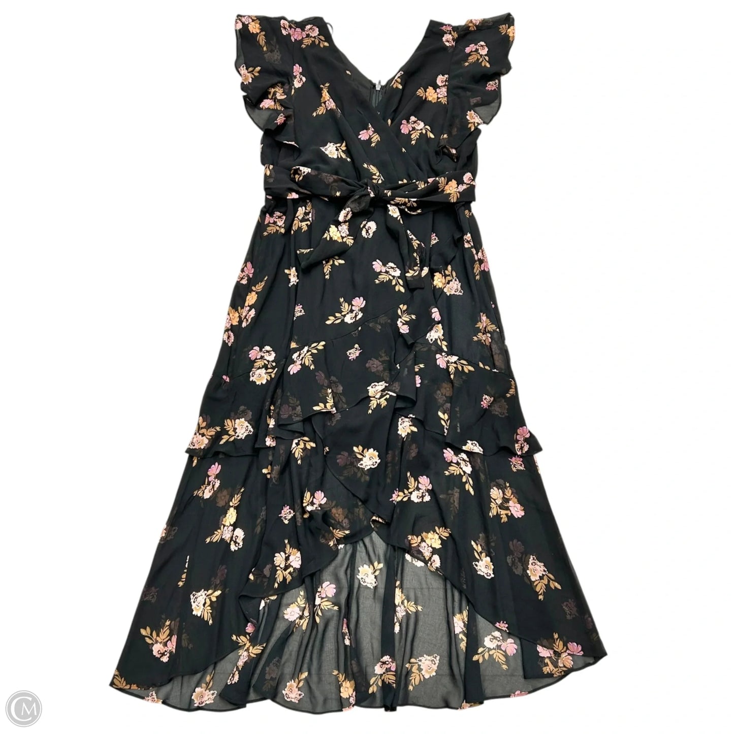 Dress Party Long By City Chic In Black & Pink, Size: 2x