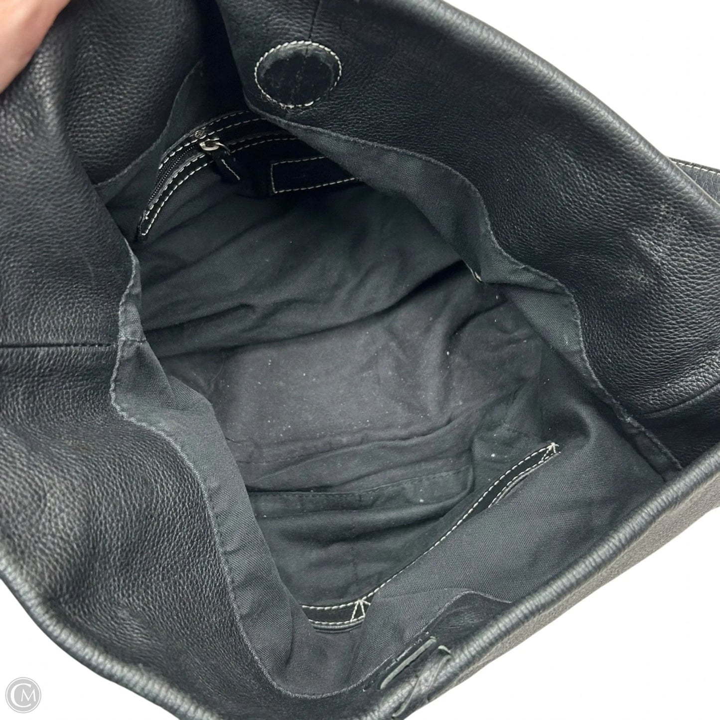 Handbag Leather By Clarks, Size: Medium