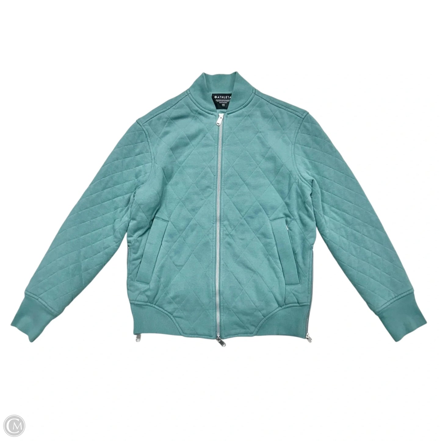 Athletic Jacket By Athleta In Teal, Size: Xxs