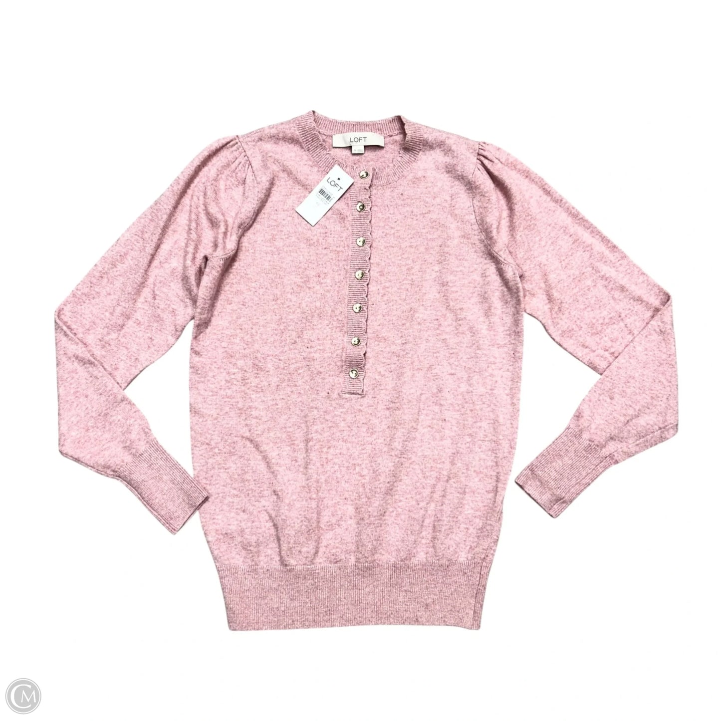 Top Long Sleeve By Loft In Pink, Size: Xs