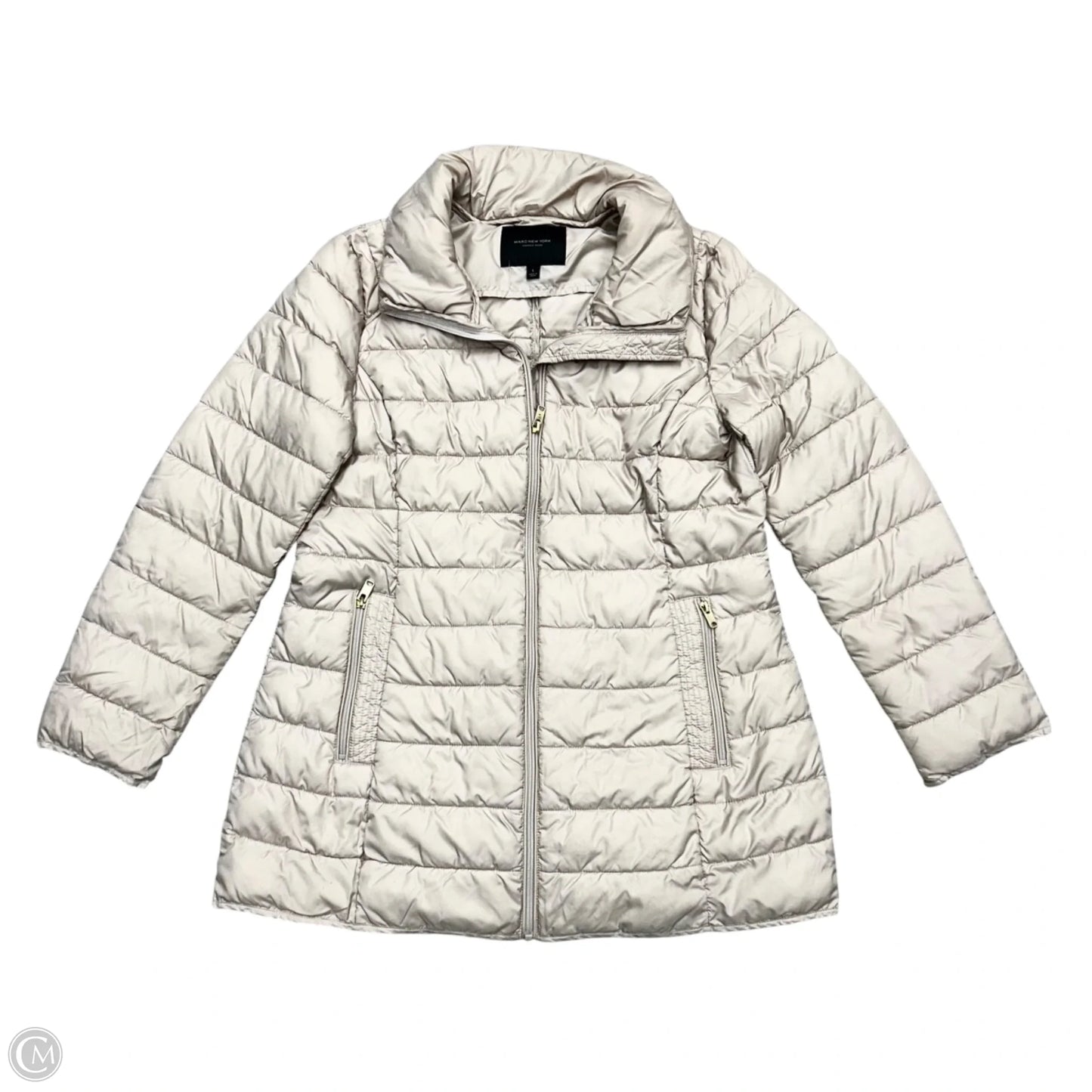 Coat Puffer & Quilted By Marc New York In Beige, Size: L