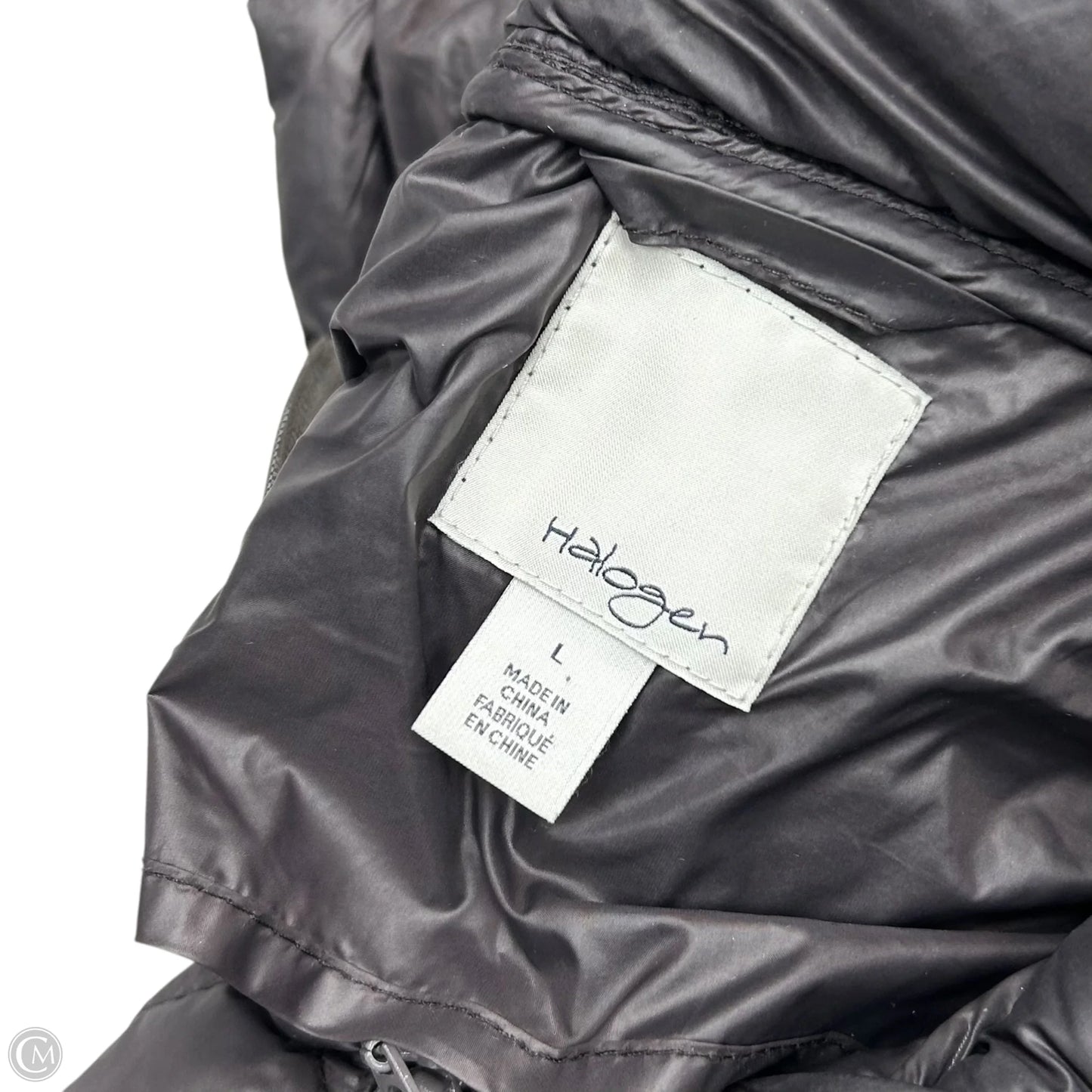 Coat Puffer & Quilted By Halogen In Grey, Size: L