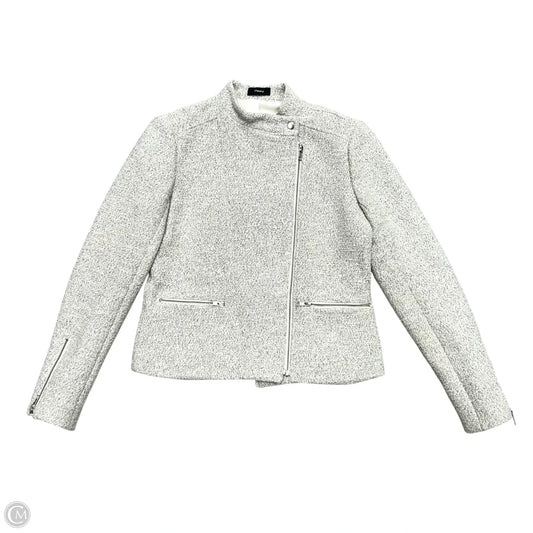 Jacket Moto By Theory In Cream, Size: L