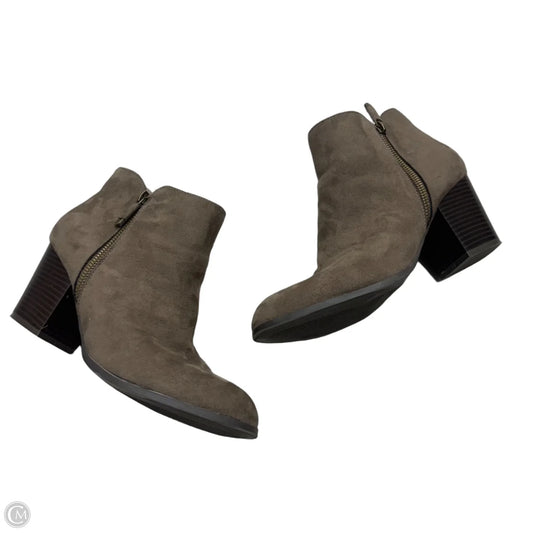 Boots Ankle Heels By Style And Company In Brown, Size: 9.5