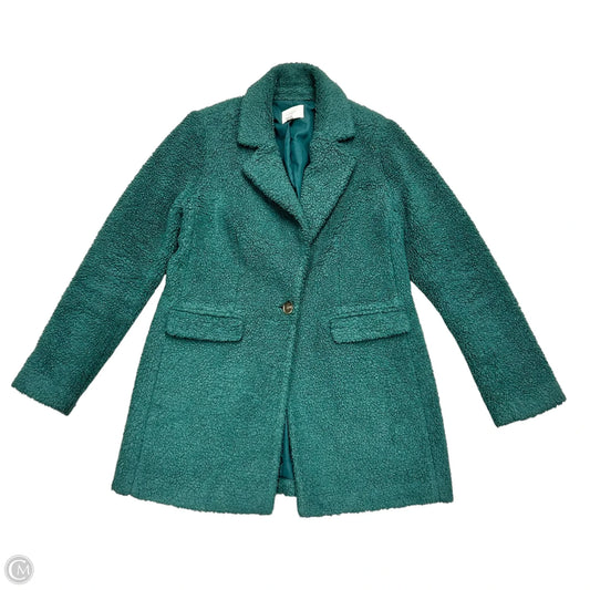 Coat Faux Fur & Sherpa By Loft In Green, Size: Xs